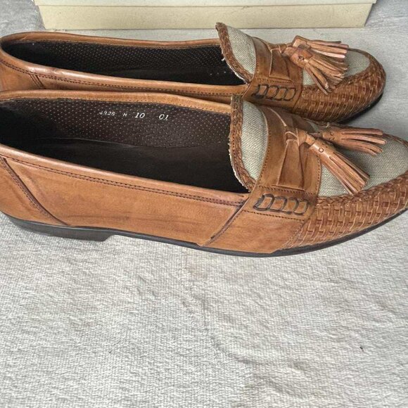 EUC Cole Haan Resort Portovenere Cognac/Neutral Leather Loafers size 10N